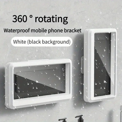 Waterproof Shower Phone Holder with Touch Screen | Self-Adhesive Wall Mount Bathroom Phone Case