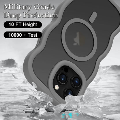 Luxury Wavy MagSafe Case for iPhone 17, 16, 15, 14, 13 & 12 Pro Max | Matte Shockproof Protective Cover