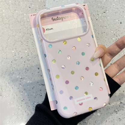 Korean Colorful Polka Dot Phone Case for iPhone 17