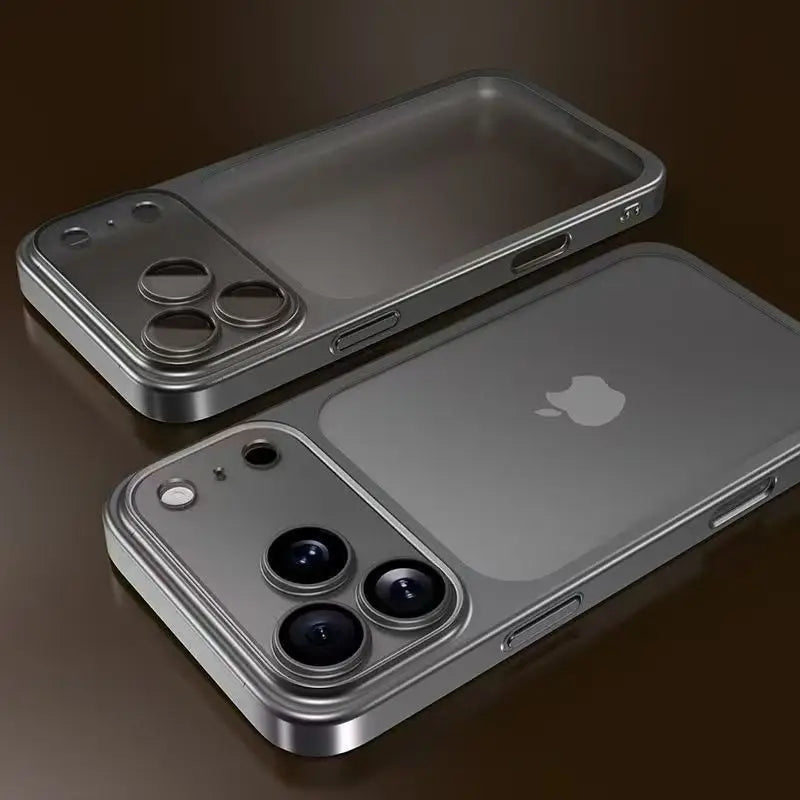 Luxury Matte Frosted Phone Case for iPhone 17, 16, 15, 14 & 13 Pro Max | Hard PC Shockproof Cover with Camera Lens Protection