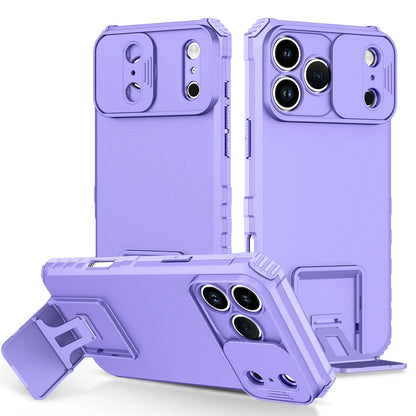 Slide Camera Cover Phone Case for iPhone 17 Air, 17 Plus & 17 Pro Max | Shockproof Armor Case with Kickstand