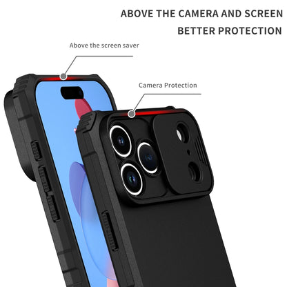 Slide Camera Cover Phone Case for iPhone 17 Air, 17 Plus & 17 Pro Max | Shockproof Armor Case with Kickstand