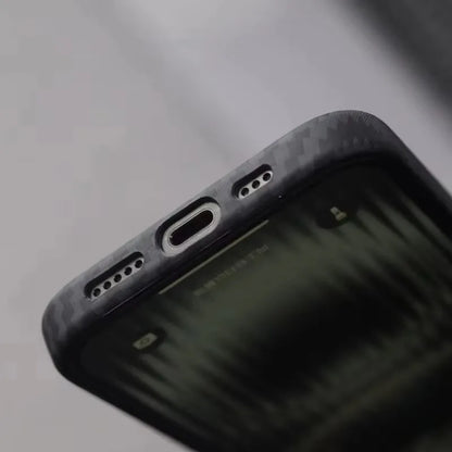 Phone Case Magsafe Luxury 3D Carbon Fiber Texture For iPhone 13 14 15 16 Pro Max Plus Wireless Charging Hard PC Shockproof Cover