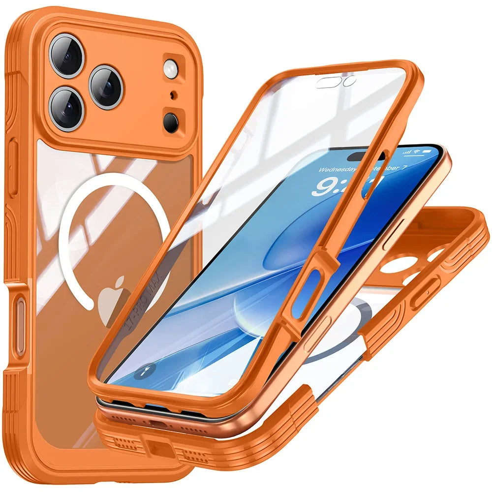360° Magnetic MagSafe Case for iPhone 17 Series | Double-Sided Clear Full Body Protective Cover