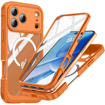 360° Magnetic MagSafe Case for iPhone 17 Series | Double-Sided Clear Full Body Protective Cover