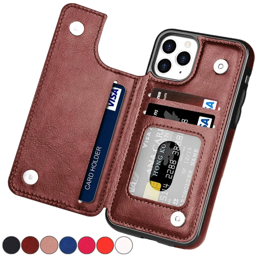 Leather Wallet Phone Case for iPhone 16e