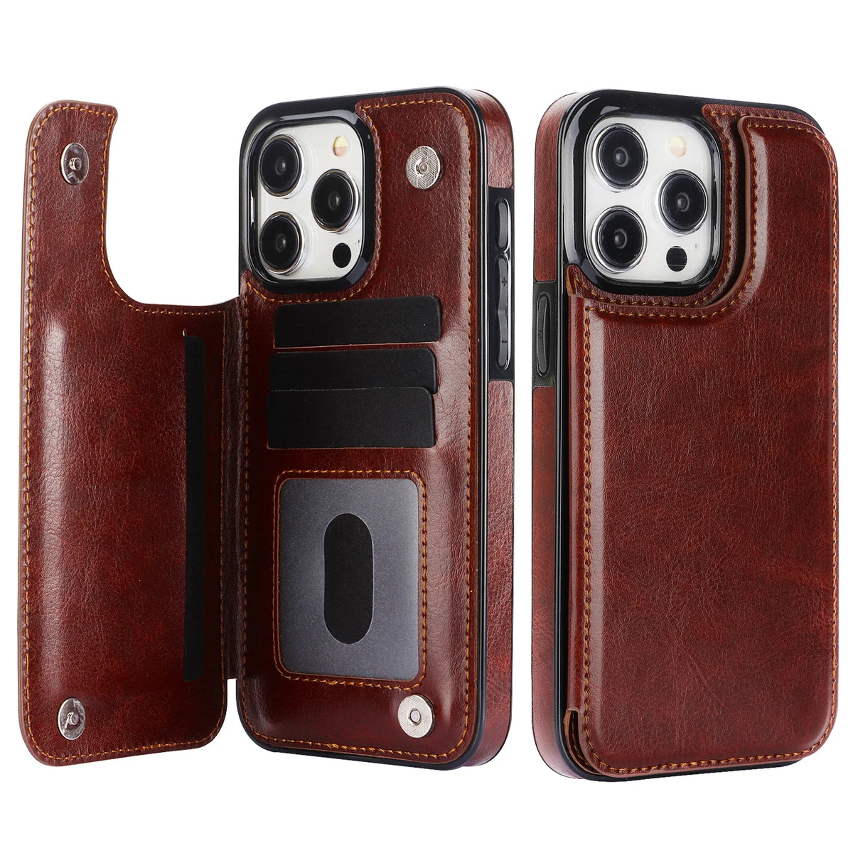 Leather Wallet Phone Case for iPhone 16e