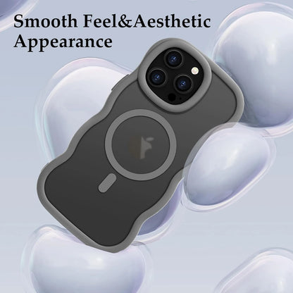 Luxury Wavy MagSafe Case for iPhone 17, 16, 15, 14, 13 & 12 Pro Max | Matte Shockproof Protective Cover