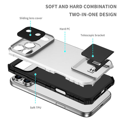 Slide Camera Cover Phone Case for iPhone 17 Air, 17 Plus & 17 Pro Max | Shockproof Armor Case with Kickstand