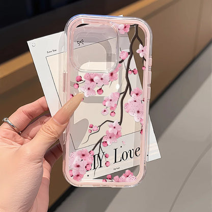 2-in-1 Candy Color Floral Phone Case for iPhone 17, 16, 15, 14, 13, 12 & 11 Pro Max | Soft TPU Clear Protective Cover