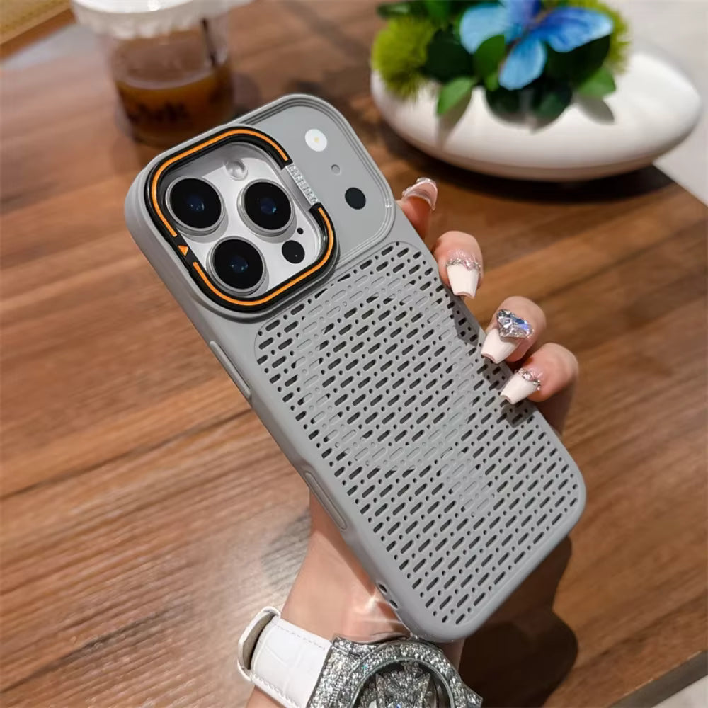 MagSafe Heat Dissipation Phone Case for iPhone 17, 16, 15, 14, 13, 12 & 11 Pro Max | Magnetic Kickstand Frosted Protective Cover