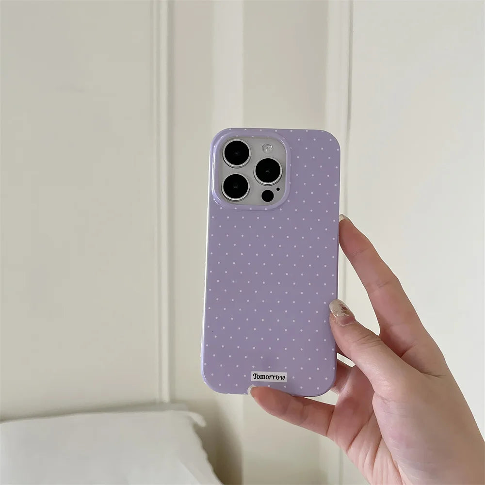 Polka Dot Silicone Phone Case for iPhone 17, 16, 15, 14, 13, 12 & 11 Pro Max | Ultra Slim Shockproof Protective Cover