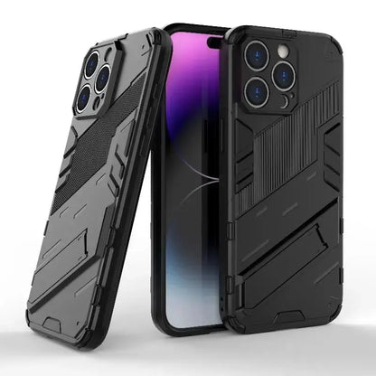 Solid Rugged Armor Shockproof Phone Case For iPhone 17 Air 11 12 13 Mini 14 Plus 15 16 17 Pro Max Holder Stand Back Cover