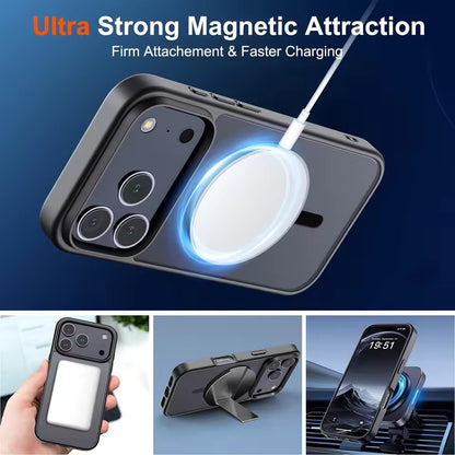 Luxury Frosted MagSafe Case for iPhone 17, 16, 15, 14 & 13 Pro Max | Matte Transparent Shockproof Phone Cover