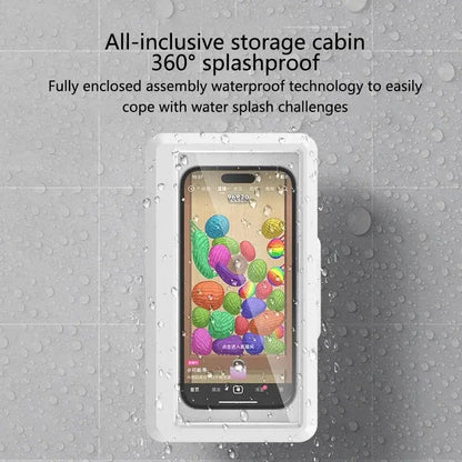 Waterproof Shower Phone Holder with Touch Screen | Self-Adhesive Wall Mount Bathroom Phone Case