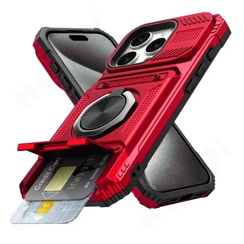 Magnetic Wallet Phone Case for iPhone 16, 