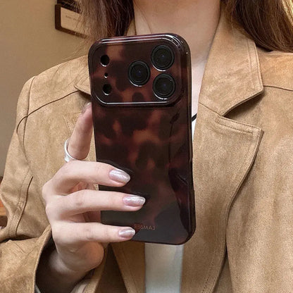 Retro Leopard Print Phone Case for iPhone 17, 16, 15, 14, 13, 12 & 11 Pro Max | Shockproof Silicone Protective Cover