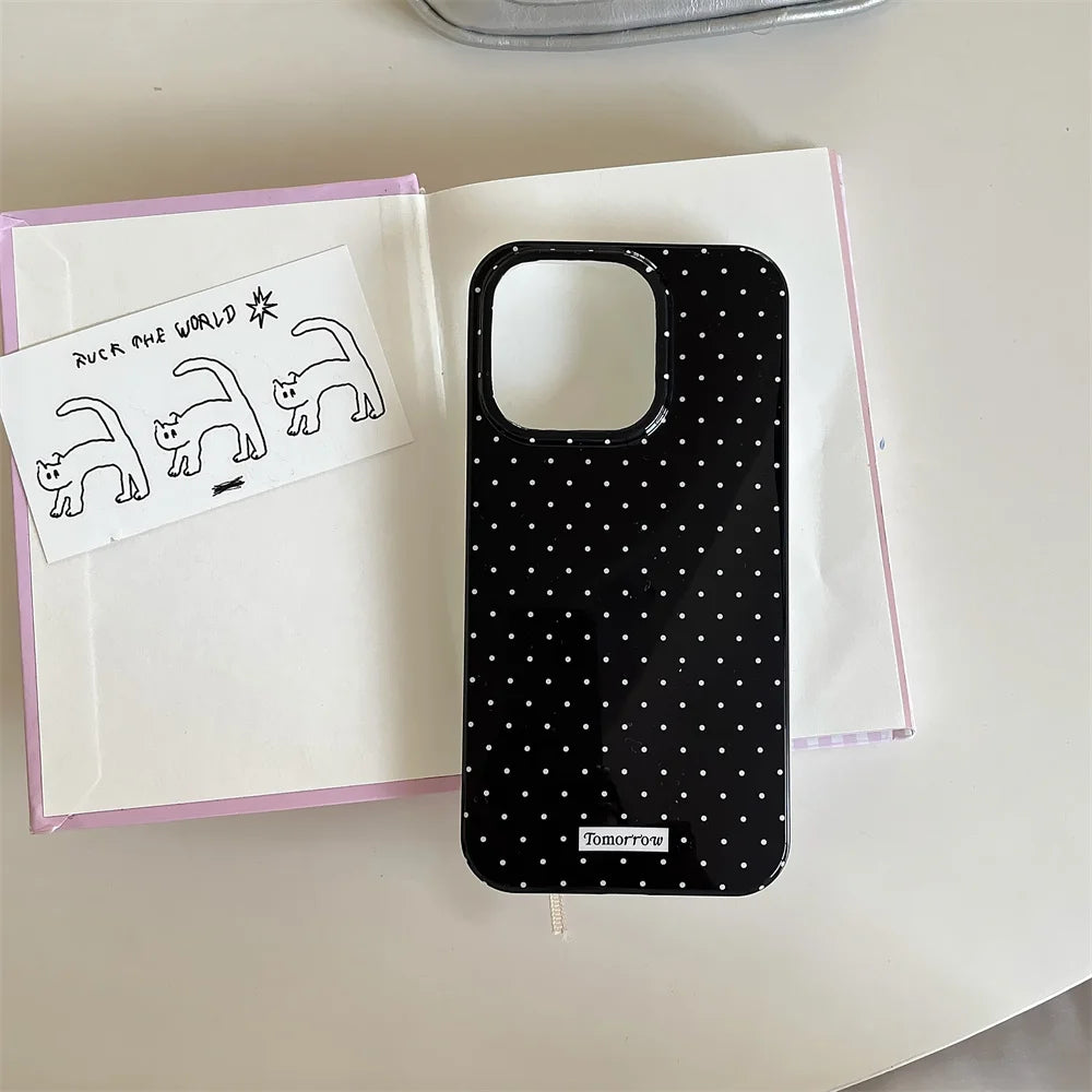Polka Dot Silicone Phone Case for iPhone 17, 16, 15, 14, 13, 12 & 11 Pro Max | Ultra Slim Shockproof Protective Cover