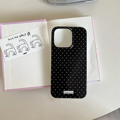 Polka Dot Silicone Phone Case for iPhone 17, 16, 15, 14, 13, 12 & 11 Pro Max | Ultra Slim Shockproof Protective Cover