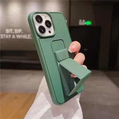 Wrist Strap Phone Case with Foldable Stand for iPhone 16, 15, 14, 13 & 12 | Shockproof Non-Slip Protective Cover