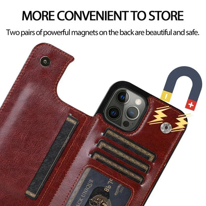 Leather Wallet Phone Case for iPhone 16e