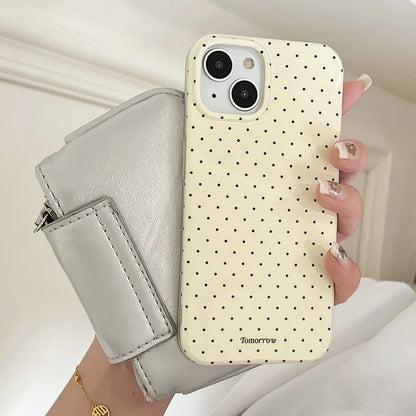 Polka Dot Silicone Phone Case for iPhone 17, 16, 15, 14, 13, 12 & 11 Pro Max | Ultra Slim Shockproof Protective Cover