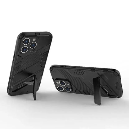 Solid Rugged Armor Shockproof Phone Case For iPhone 17 Air 11 12 13 Mini 14 Plus 15 16 17 Pro Max Holder Stand Back Cover