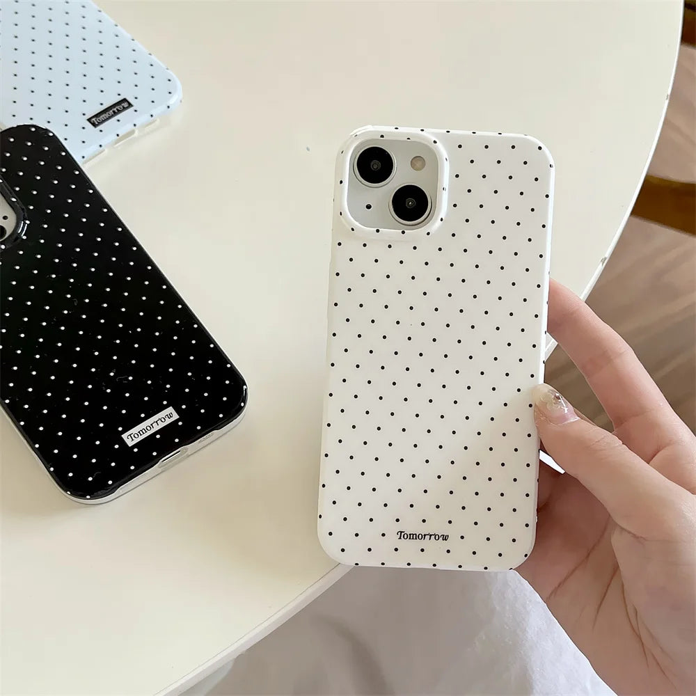 Polka Dot Silicone Phone Case for iPhone 17, 16, 15, 14, 13, 12 & 11 Pro Max | Ultra Slim Shockproof Protective Cover