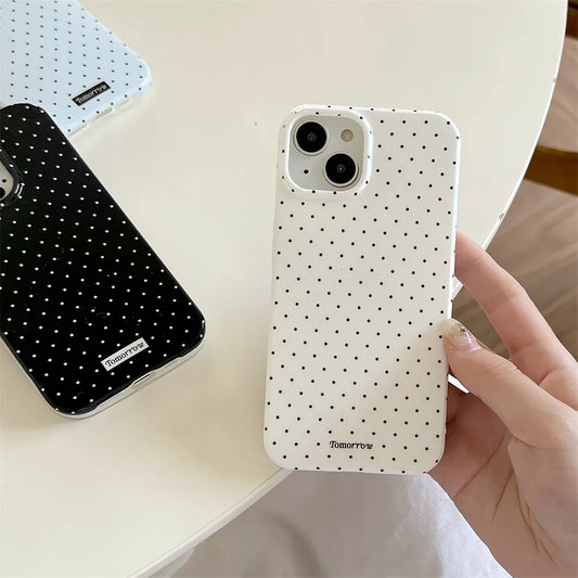 Polka Dot Silicone Phone Case for iPhone 17, 16, 15, 14, 13, 12 & 11 Pro Max | Ultra Slim Shockproof Protective Cover