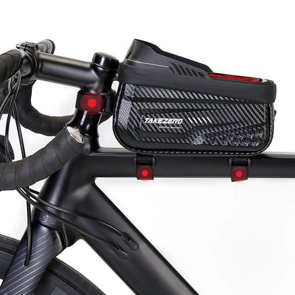Waterproof Bike Phone Holder Bag with Touch Screen | 1L Bicycle Top Tube Frame Bag for 4.7–6.8" Smartphones