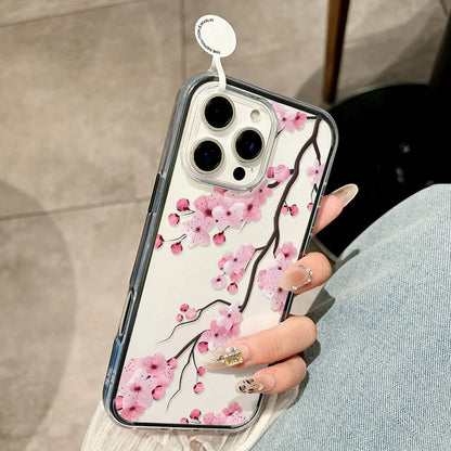 2-in-1 Candy Color Floral Phone Case for iPhone 17, 16, 15, 14, 13, 12 & 11 Pro Max | Soft TPU Clear Protective Cover