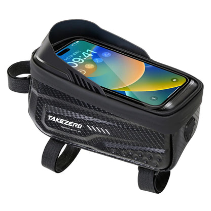 Waterproof Bike Phone Holder Bag with Touch Screen | 1L Bicycle Top Tube Frame Bag for 4.7–6.8" Smartphones