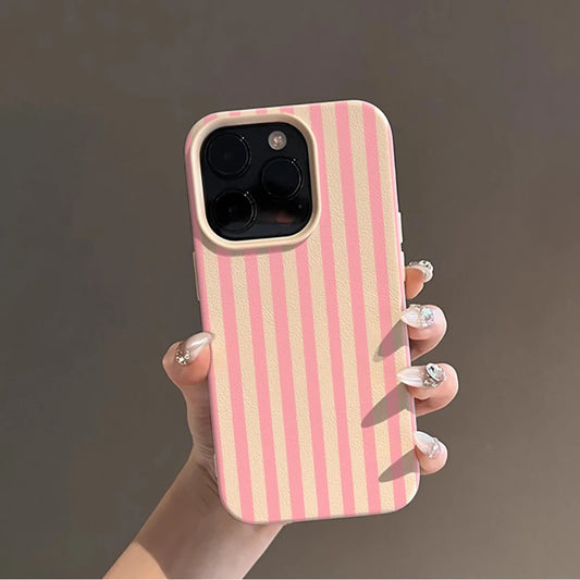Colorful Striped Phone Case for iPhone 17, 16, 15, 14, 13, 12 & 11 Pro Max | Minimalist Shockproof Soft Cover