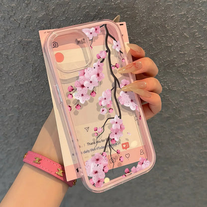 2-in-1 Candy Color Floral Phone Case for iPhone 17, 16, 15, 14, 13, 12 & 11 Pro Max | Soft TPU Clear Protective Cover