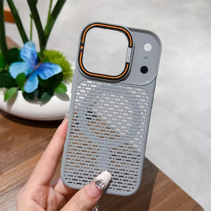 MagSafe Heat Dissipation Phone Case for iPhone 17, 16, 15, 14, 13, 12 & 11 Pro Max | Magnetic Kickstand Frosted Protective Cover
