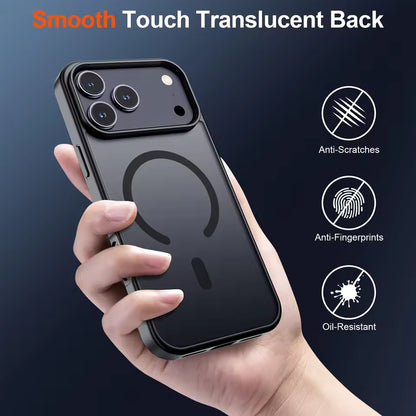 Luxury Frosted MagSafe Case for iPhone 17, 16, 15, 14 & 13 Pro Max | Matte Transparent Shockproof Phone Cover