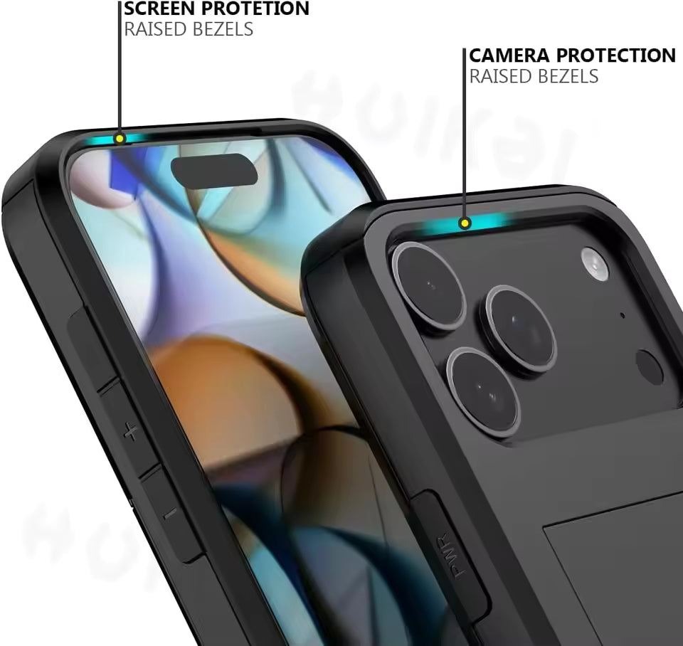 Wallet Card Holder Case for iPhone 17, 16, 15, 14, 13, 12 & 11 Pro Max | Slim Shockproof Protective Phone Cover