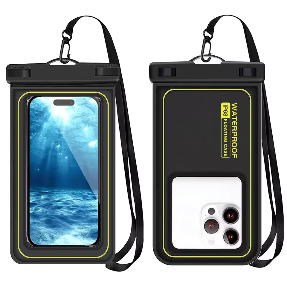 Floating Waterproof Phone Pouch with Adjustable Lanyard | Universal Dry Bag for Beach, Swimming, Kayaking & Travel