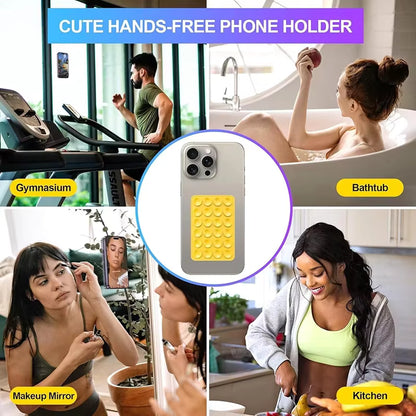 Silicone Phone Suction Cup Mount | Reusable Anti-Slip Phone Holder for Mirrors, Windows & Smooth Surfaces